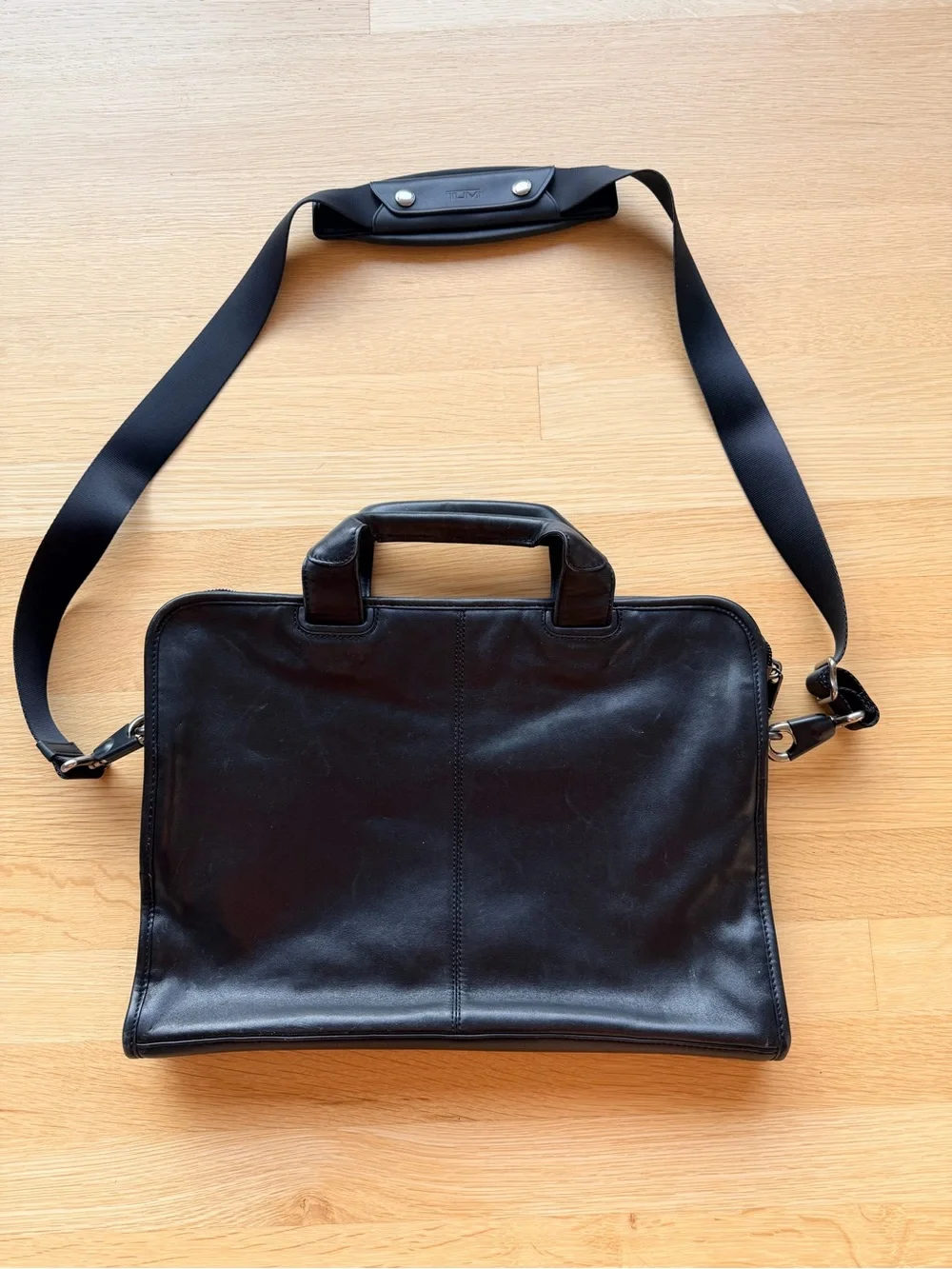 Tumi Alpha 2 Briefcase, Black Leather